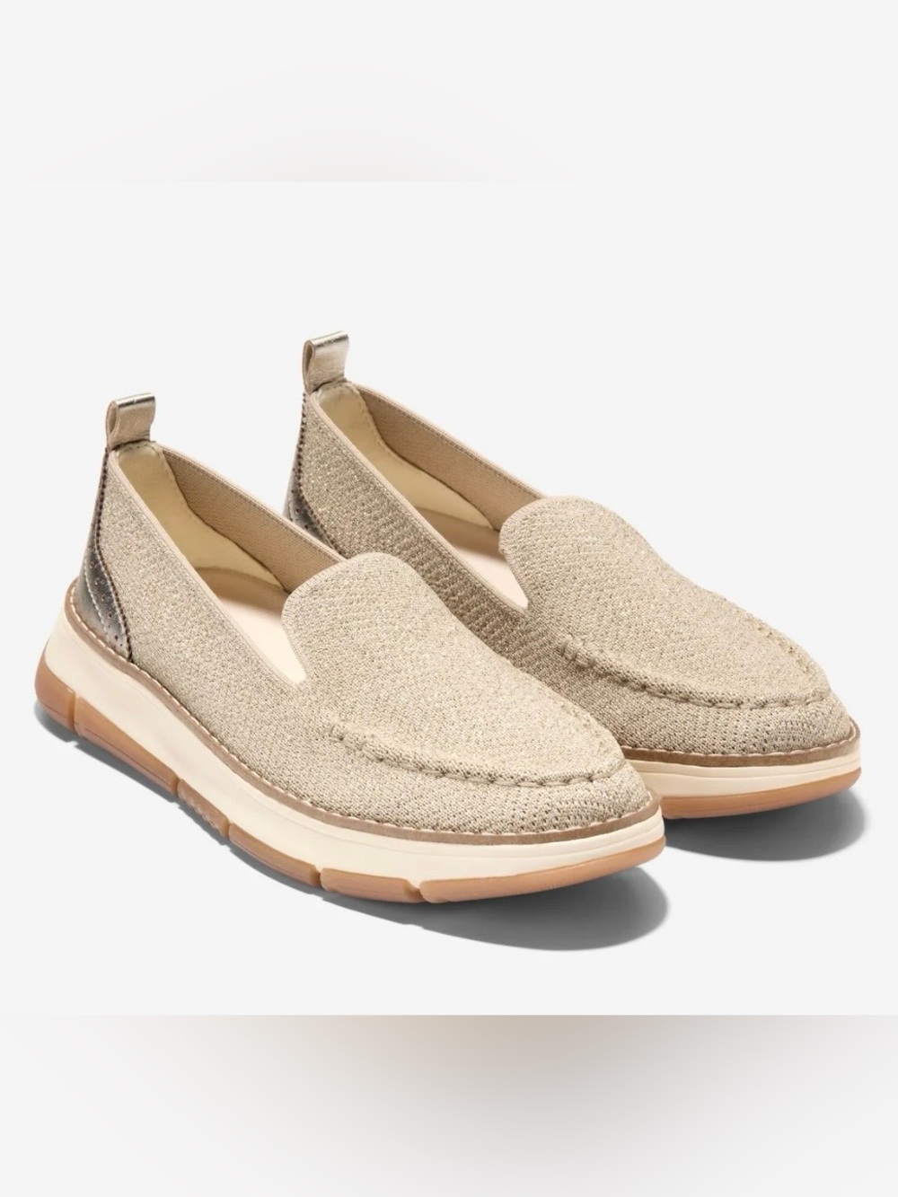 Women's ZERØGRAND Rella Stitchlite Venetian Loafers - Neutral Beige